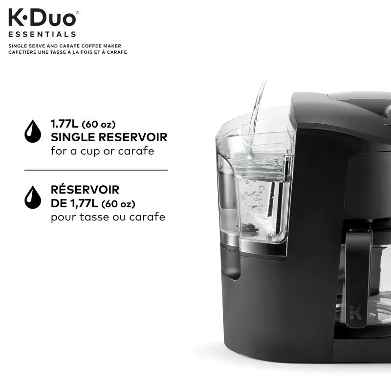 Cafetera Keurig K Duo Essentials para cápsulas K Cup negra