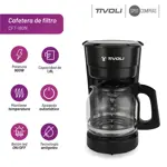 Cafetera De Filtro Tivoli 1,8l 900w Negra - Antideslizante