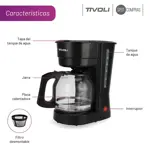 Cafetera De Filtro Tivoli 1,8l 900w Negra - Antideslizante