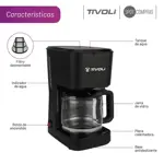 Cafetera Eléctrica De Filtro Tivoli 1,25 Litros 750w Luz Led