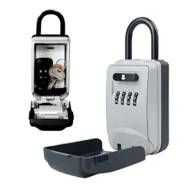 Caja De Seguridad Portátil  Para Llaves Apta Exterio...