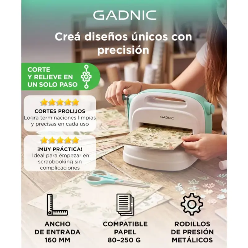 Perforadora Troqueladora Gadnic 160mm Embossing Scrapbook Papel