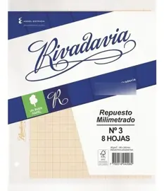 Repuesto  Nro 3 Milimitrado 8 Hojas
