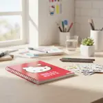 Cuaderno 16x21 Espiral Td 80 Hojas Hello Kitty Mooving