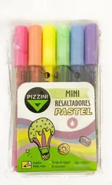 Mini Resaltadores Pastel 6 Unid Pu...