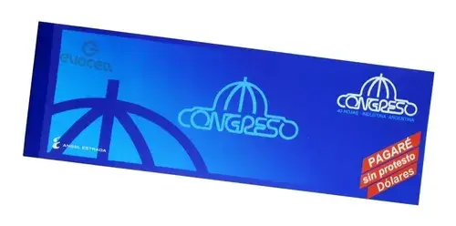 Talonario Pagare Sin Protesto Dolares X40 302x105mm Congreso