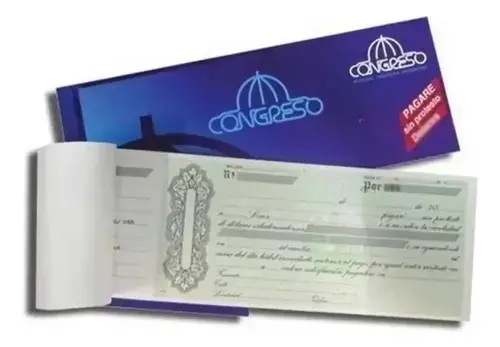 Talonario Pagare Sin Protesto Dolares X40 302x105mm Congreso