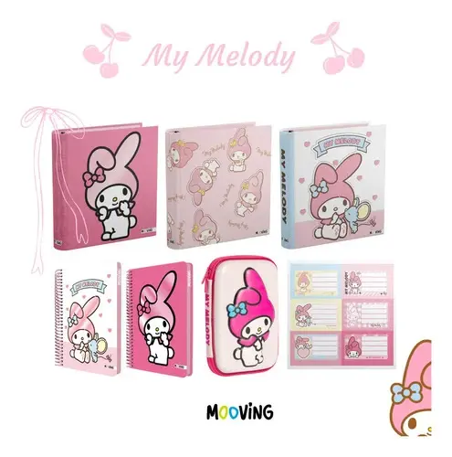 Cuaderno Mooving My Melody Pocket Espiral 50 Hojas My Melody