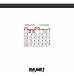 Calendario Medio Oficio Apaisado Rojo 21,5x17,5cm Rome 1/2 Oficio Apaisado Rojo