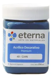 Eterna Acrílico Cian 250 Ml Pote X ...