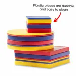 Set de geometría hand2mind Plastic Attribute Blocks Preescolar