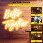 Letrero De Neón Vevor Better Together Con Luz Led Cálida Y C