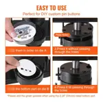Vevor Kit Para Hacer Botones Con 300 Piezas Y Prensa Ergonóm