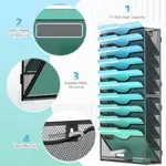 Organizador de archivos de pared de 11 niveles,