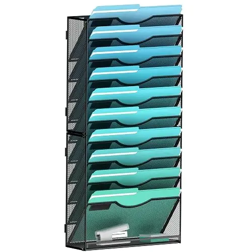 Organizador de archivos de pared de 11 niveles,
