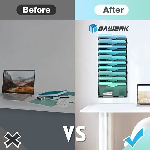 Organizador de archivos de pared de 11 niveles,