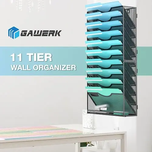 Organizador de archivos de pared de 11 niveles,