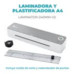 Laminadora Y Plastificadora A4 Frio/calor 240mm + Cizalla Global