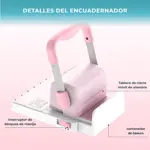 Encuadernadora Manual 2 En 1 Discos Y Doble Wire 15 Hojas Rosa Global