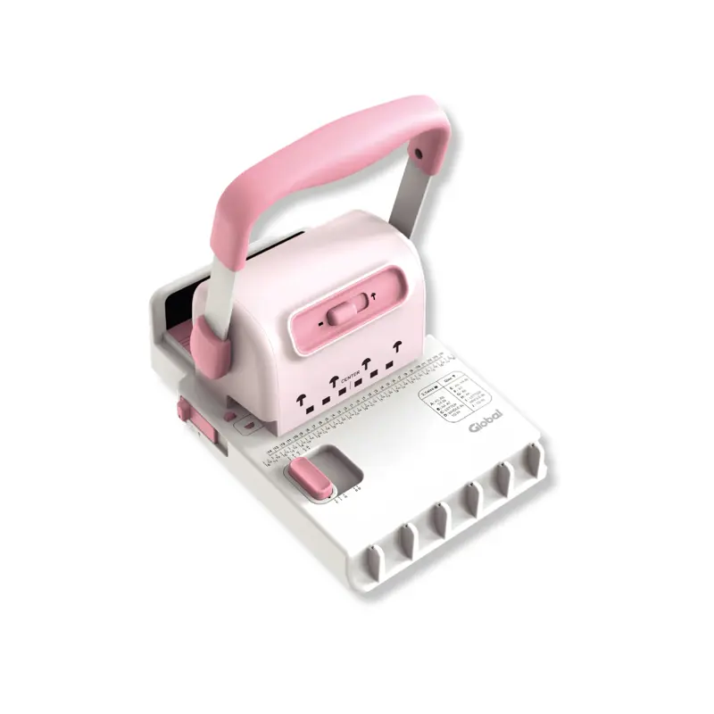 Encuadernadora Manual 2 En 1 Discos Y Doble Wire 15 Hojas Rosa Global