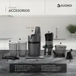 Juguera Eléctrica Suono Extracción Lenta Vertical Gris