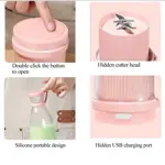 Mini Exprimidor Portátil Recargable 6 Hojas 420ML