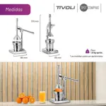 Exprimidor Prensa Tivoli 400ml Filtro Para Pulpa - Acero