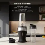 Licuadora Personal Ninja Fit QB3001SS 700W con 2 Vasos de 16 oz