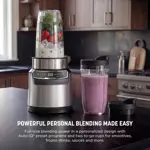 Licuadora Personal Ninja Nutri-Blender Pro BN401 1000W 2 Vasos 24 oz Cloud Silver