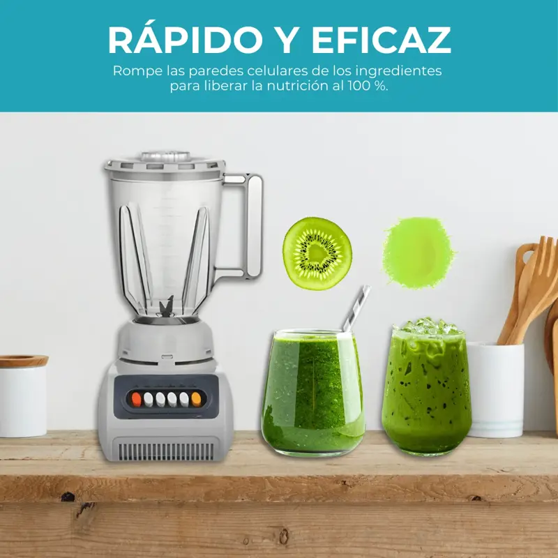 Licuadora y Procesadora 1.5L 500W 4 Velocidades Jarra Plástica