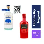 Gin Inmigrante 750 ml x 2 unidades - London Dry + Negroni