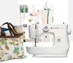 Máquina de Coser Mecánica M1605C - 6 Puntadas, Ojalador 4 Pasos, Blanca