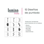 Máquina De Coser Recta Lumina Linda Verde 12 Diseños