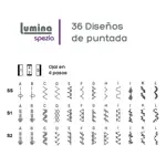 Máquina De Coser Recta Lumina Spezia Uva 36 Diseños De Puntada