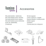 Máquina De Coser Recta Lumina Spezia Uva 36 Diseños De Puntada