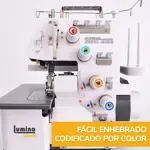 Máquina De Coser Overlock Lumina Sienna Azul 4 Hilos
