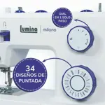 Máquina De Coser Lumina Milano 34 Diseños Para Trabajos Pesados