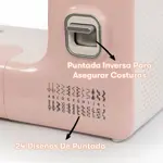Maquina de Coser Lumina Flora Rosa Trabajos Pesados con 24 Diseños de Puntada
