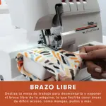 Maquina de Coser Overlock 4/3/2 Hilos Lumina Moda 