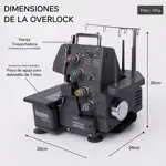 Máquina De Coser Overlock Lumina Sienna Silver 4 Hilos
