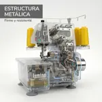 Máquina De Coser Overlock Lumina Sienna Silver 4 Hilos