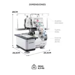 Maquina de Coser Overlock Gadnic SW9900 Semi Industrial 5 Hilos Luz Led y Pedal