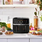 FREIDORA DE AIRE HDC HAF-SH100DB – DOBLE CESTA INDEPENDIENTE, 10 LITROS