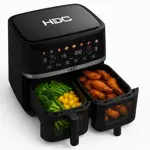 FREIDORA DE AIRE HDC HAF-SH100DB – DOBLE CESTA INDEPENDIENTE, 10 LITROS