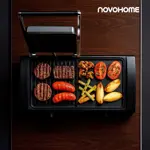 Parrilla Grill C/Tapa Prensa Y Plancha Bifera Novohome 1500w