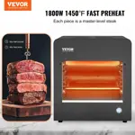 Parrilla Infrarroja Vevor 1800 W Asador Eléctrico Sin Humo