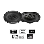 Parlantes Pioneer TS-A6978S Tamaño 6x9" Potencia Máxima 650 W