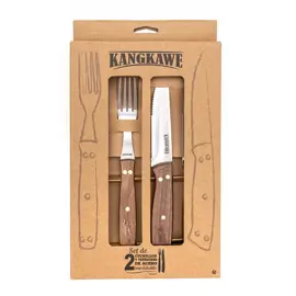 Set De 2 Cuchillos Y 2 Tenedores Asado 