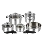 Set De Ollas Gadnic Cocina Acero Inoxidable Tricapa Mango Desmontable