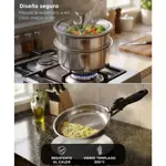 Set De Ollas Gadnic Cocina Acero Inoxidable Tricapa Mango Desmontable